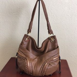 B. Makowski Camel hobo handbag